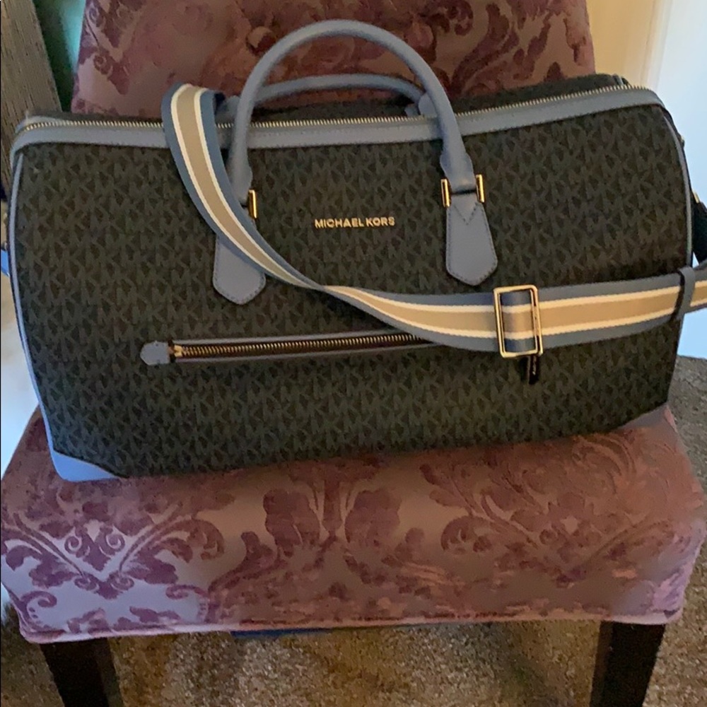 Authentic MK blue overnight bag